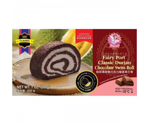Classic Durian Chocolate Swiss Roll
