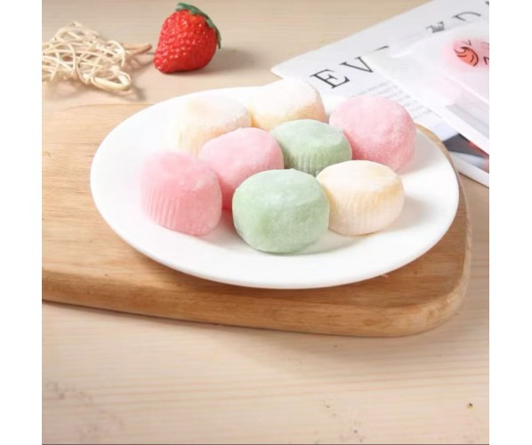 Frozen Rainbow Mochi – Red Bean Filling | 6pcs Assorted Color Japanese Daifuku